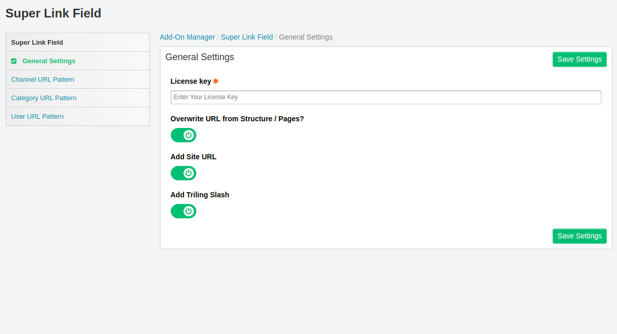 1. General Settings