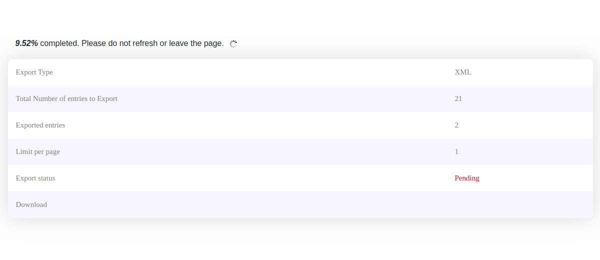 12 - Ajax Export Frontend 1