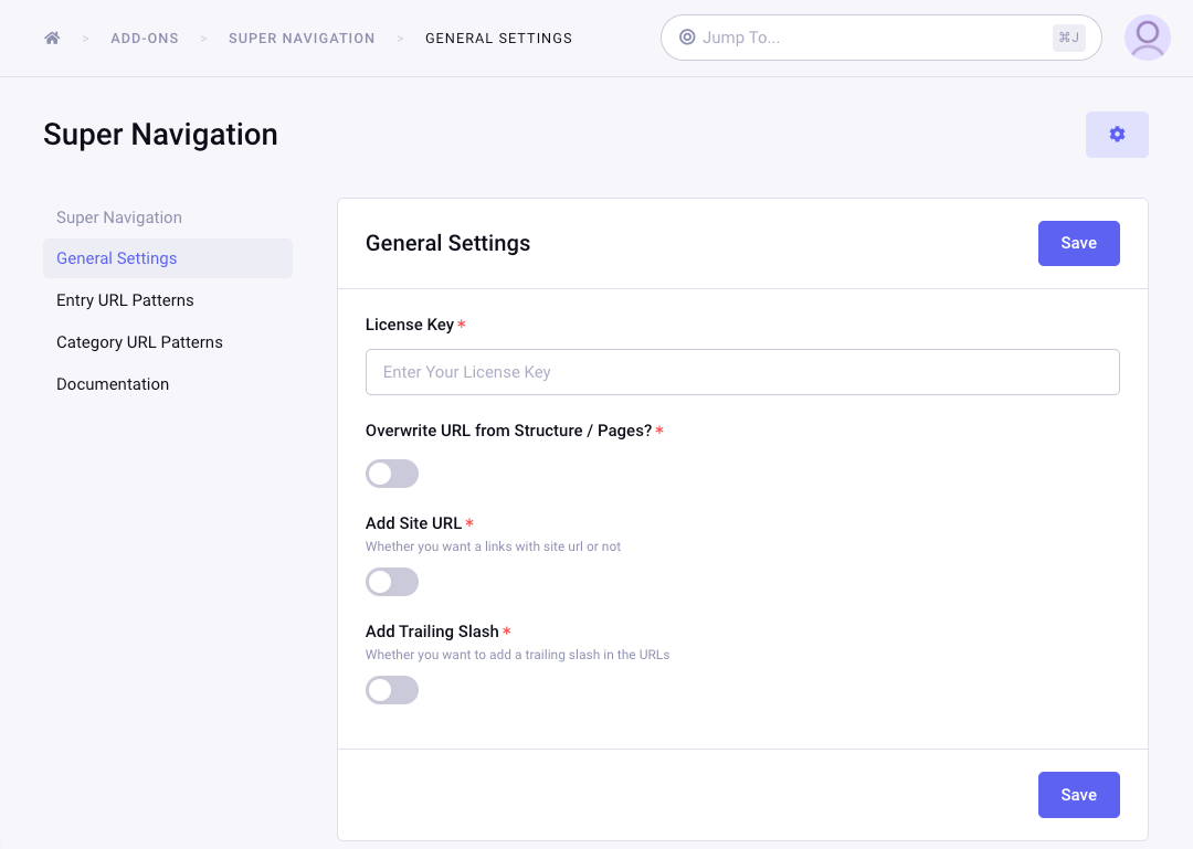 General Settings