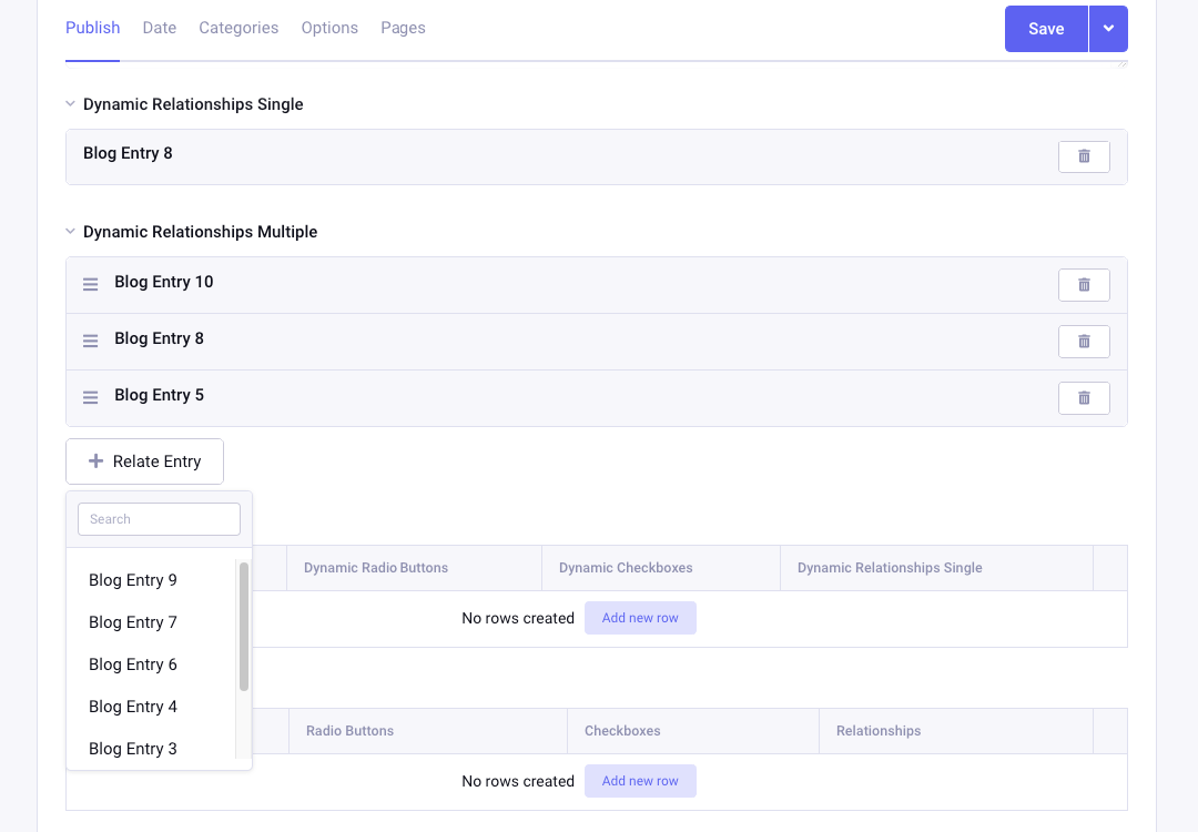 Channel Form with Relationships type SDF