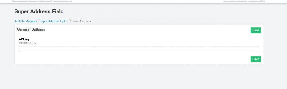 Addon Setting