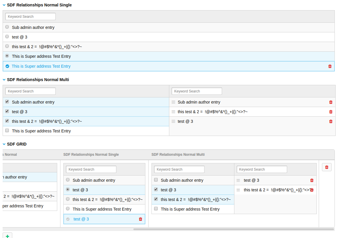 Channel Form with Relationships type SDF
