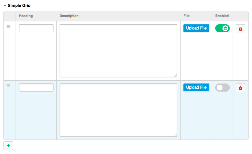 Simple Grid as a standalone field