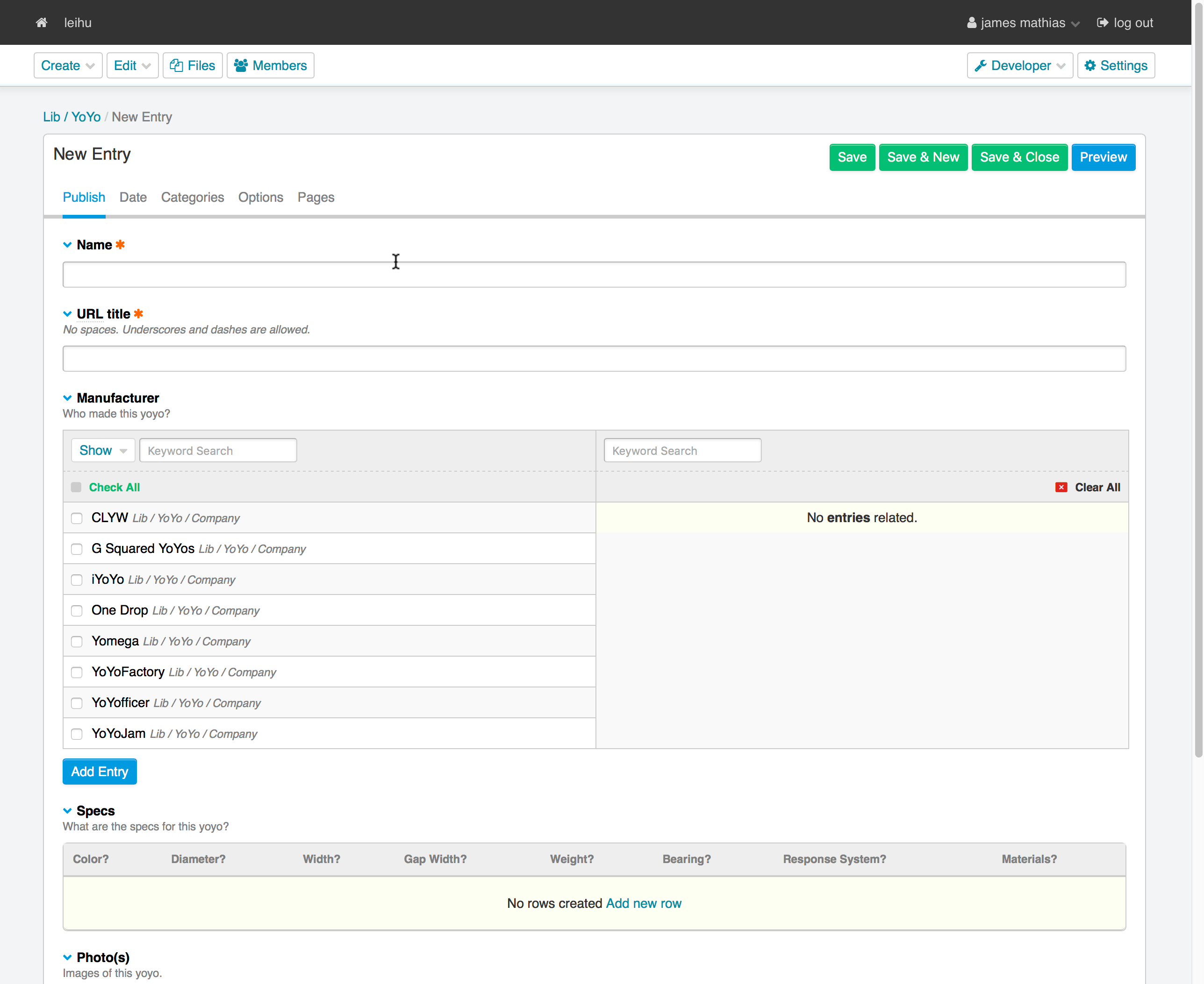 Inline Relationship Creation